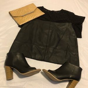 Black Leather Skirt